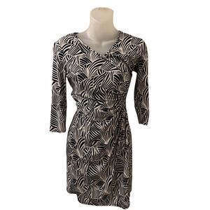 Chic Zebra Print Wrap Dress - Size Small